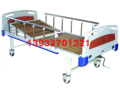 ABS床头木板条面带轮单摇床